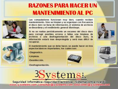 RAZONES PARA HACER UN MANTENIMIENTO AL PC